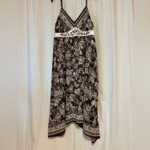 Robbie Bee size 16 brown patterned beaded embellished lined lightly padd…